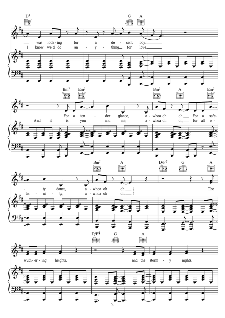 10,000 Nights Of Thunder 10,000 Nights Of Thunder Piano, Vocal scores gallery preview page 2