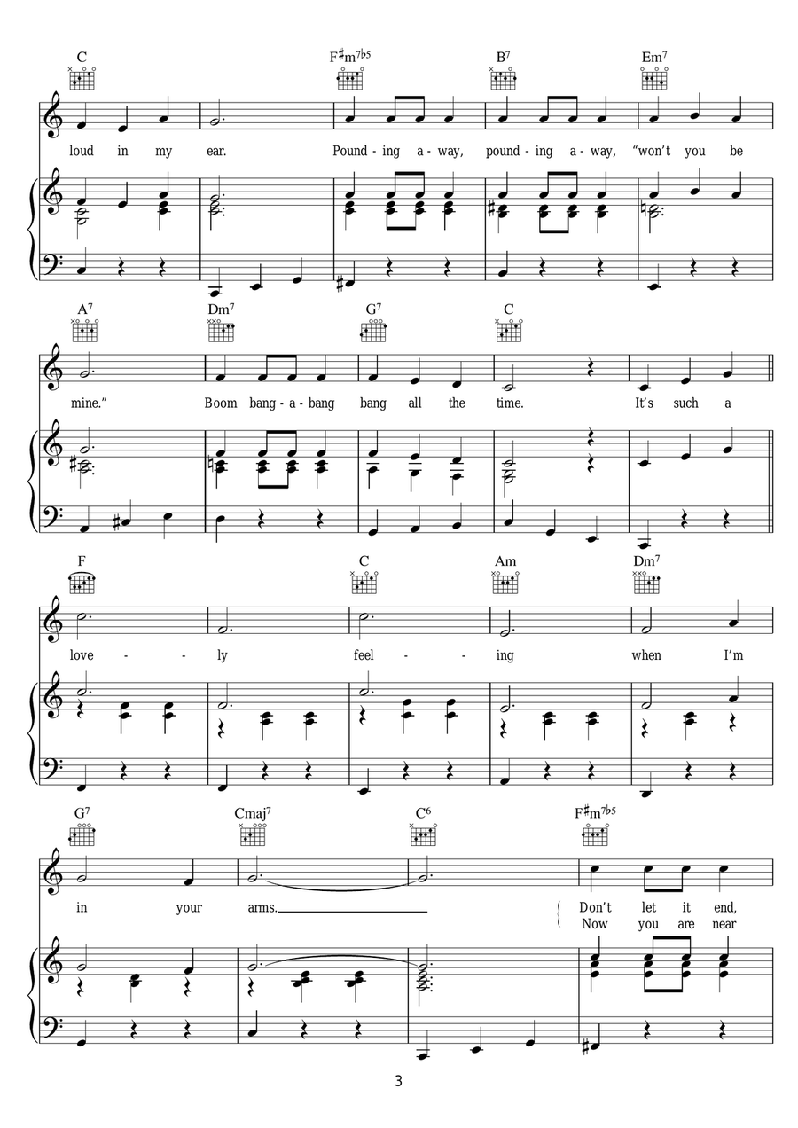 Boom Bang A Bang Boom Bang A Bang Piano, Vocal scores gallery preview page 3