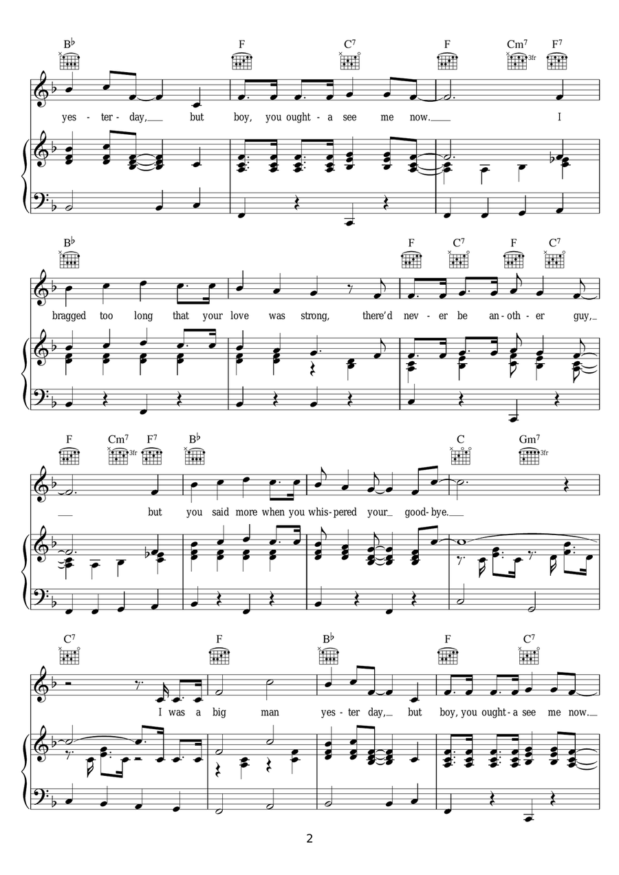 Big Man Big Man Piano, Vocal scores gallery preview page 2