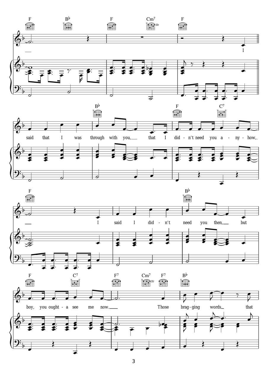Big Man Big Man Piano, Vocal scores gallery preview page 3