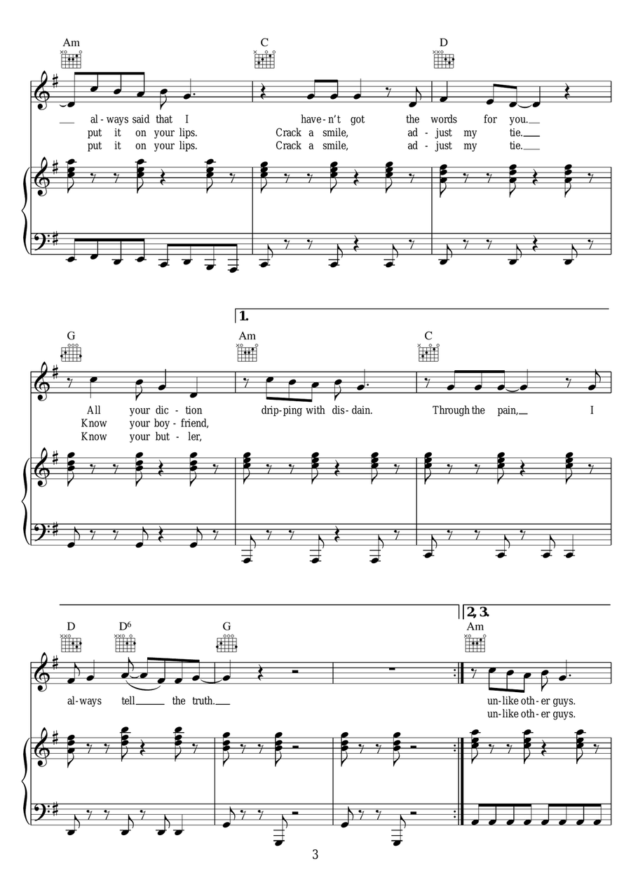 Oxford Comma Oxford Comma Piano, Vocal scores gallery preview page 3