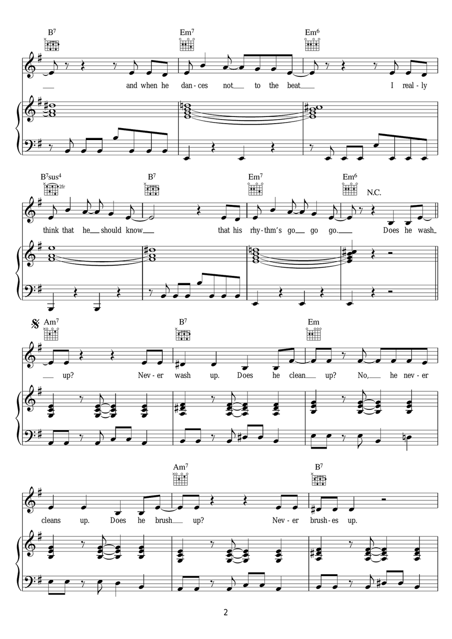 The Boy Does Nothing The Boy Does Nothing Piano, Vocal scores gallery preview page 2