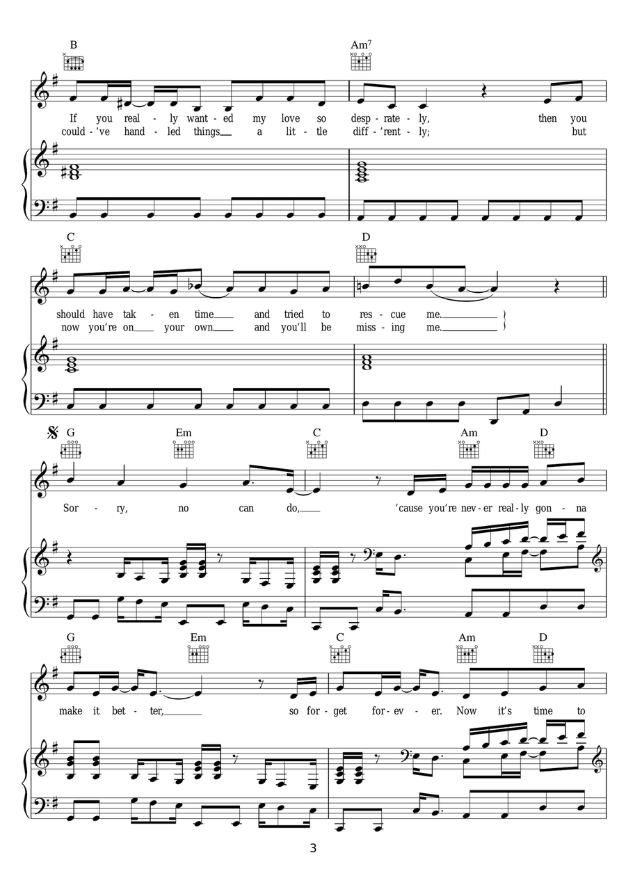 No Can Do No Can Do Piano, Vocal scores gallery preview page 3
