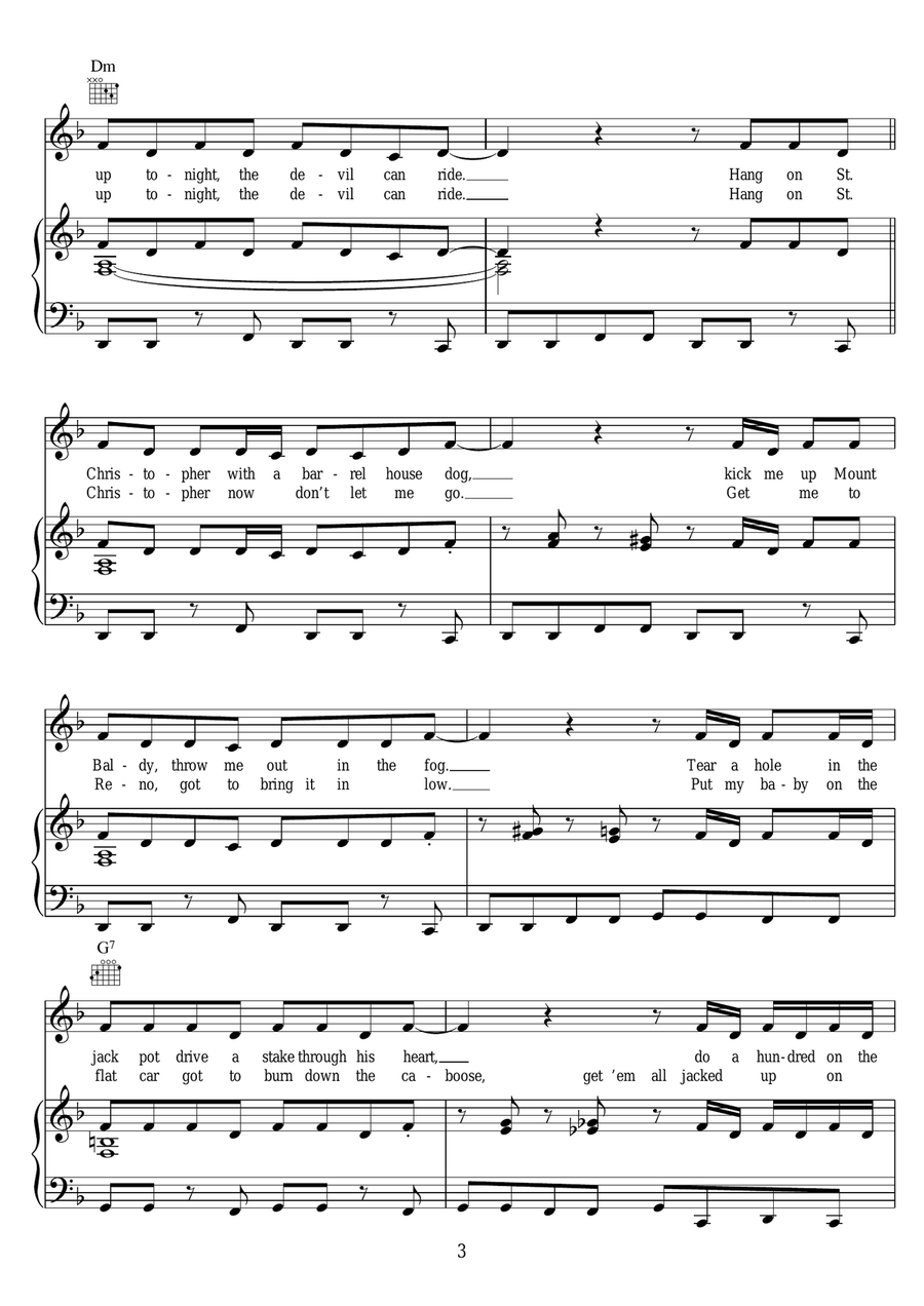 Hang On St. Christopher Piano, Vocal scores gallery preview page 3