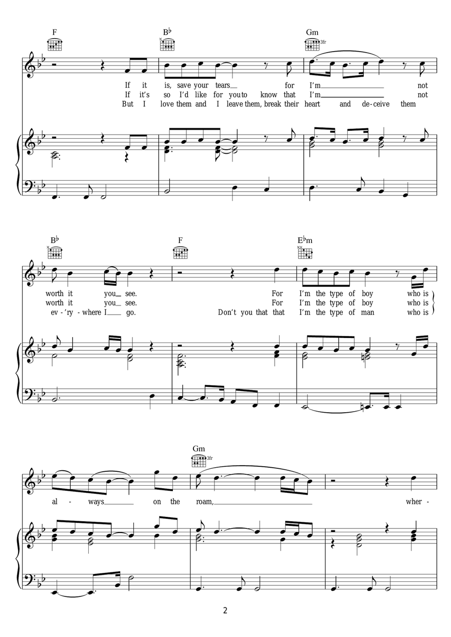 Wherever I Lay My Hat (That's My Home) Piano, Vocal scores gallery preview page 2