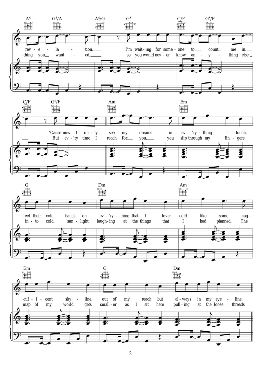 Spiralling Spiralling Piano, Vocal scores gallery preview page 2