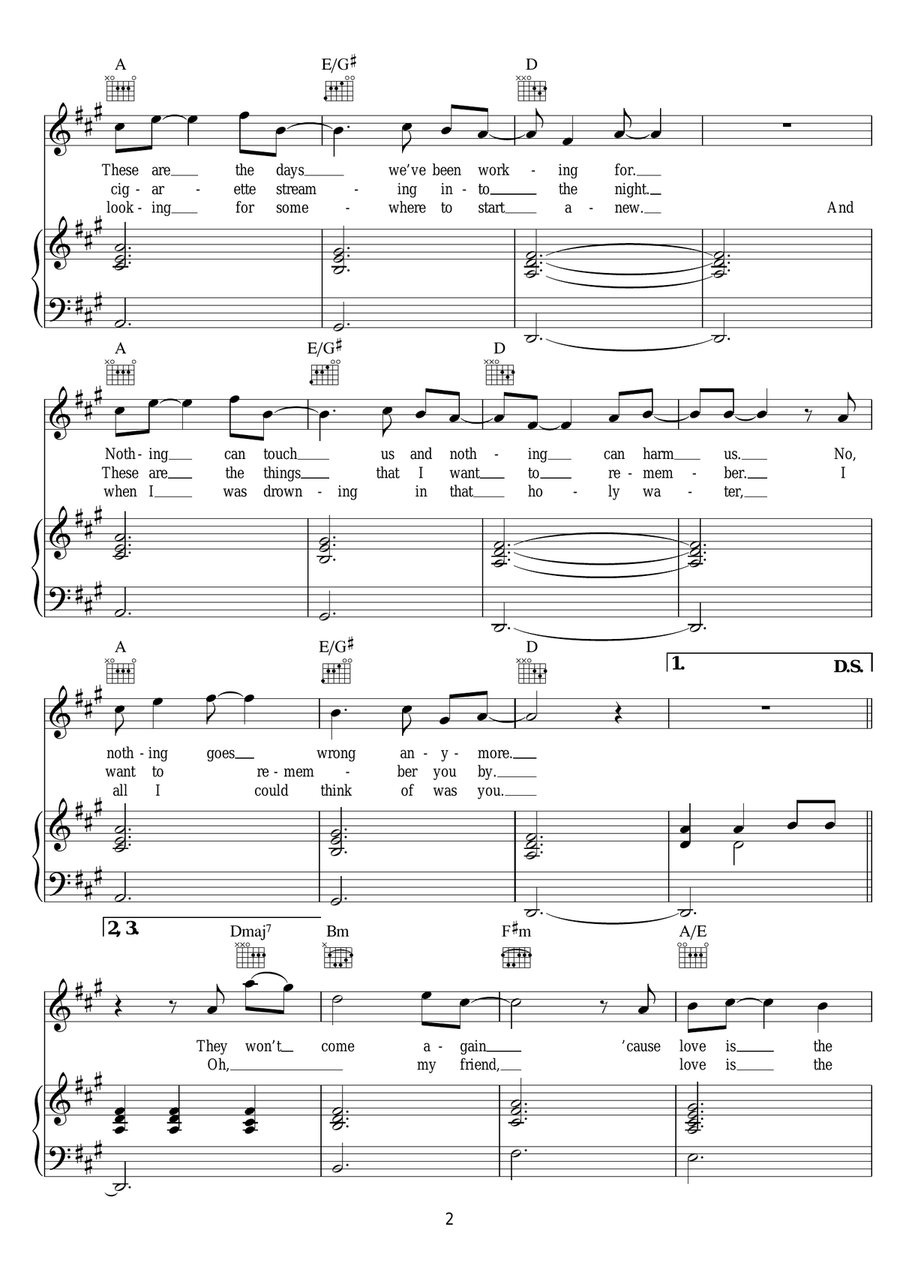 Love Is The End Love Is The End Piano, Vocal scores gallery preview page 2