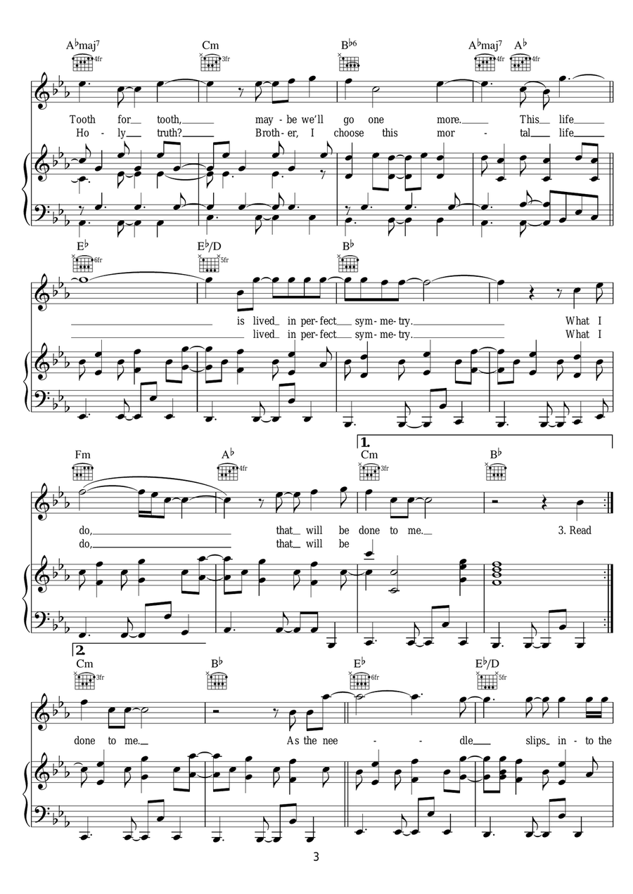 Perfect Symmetry Perfect Symmetry Piano, Vocal scores gallery preview page 3
