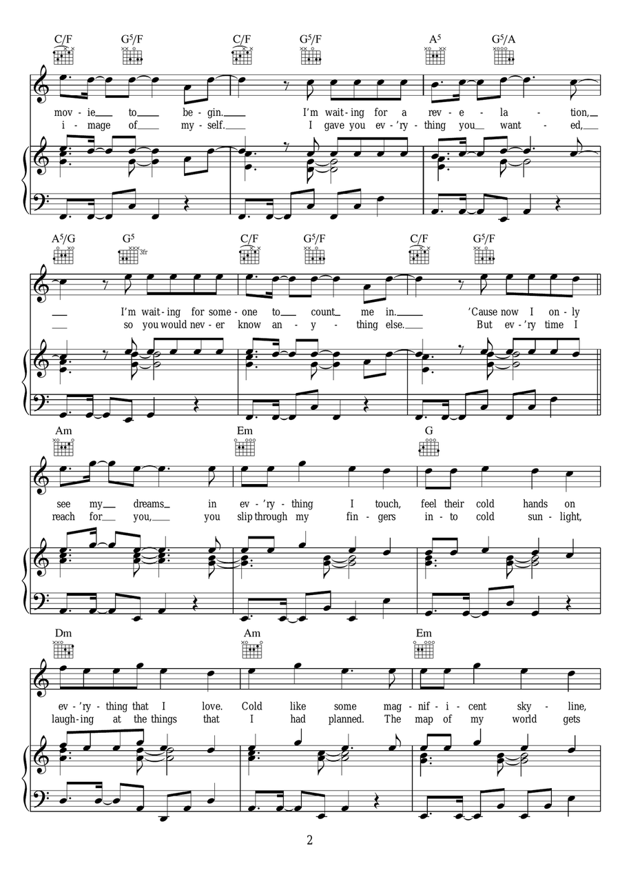Spiralling Spiralling Piano, Vocal scores gallery preview page 2