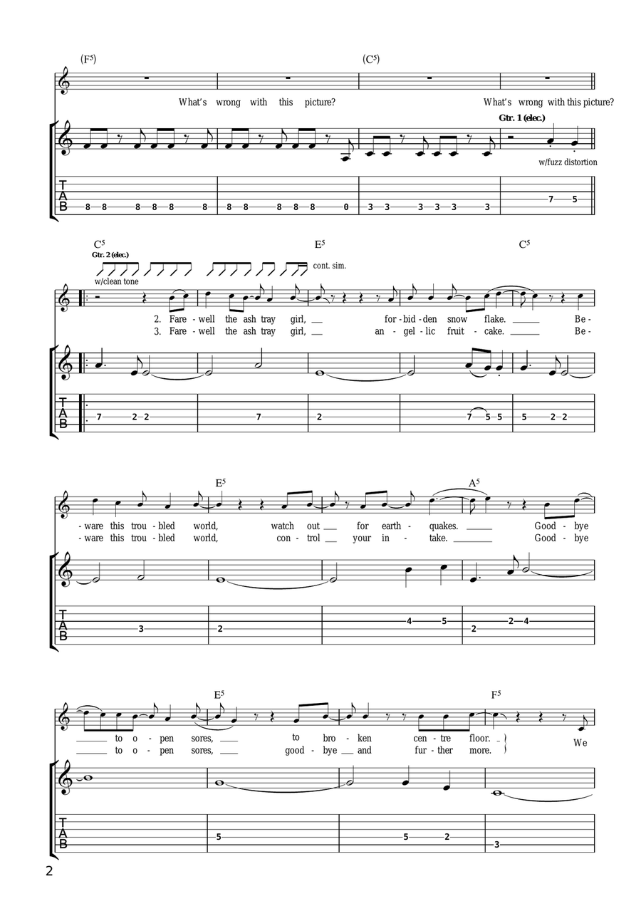 This Picture This Picture Guitar Tablature scores gallery preview page 2