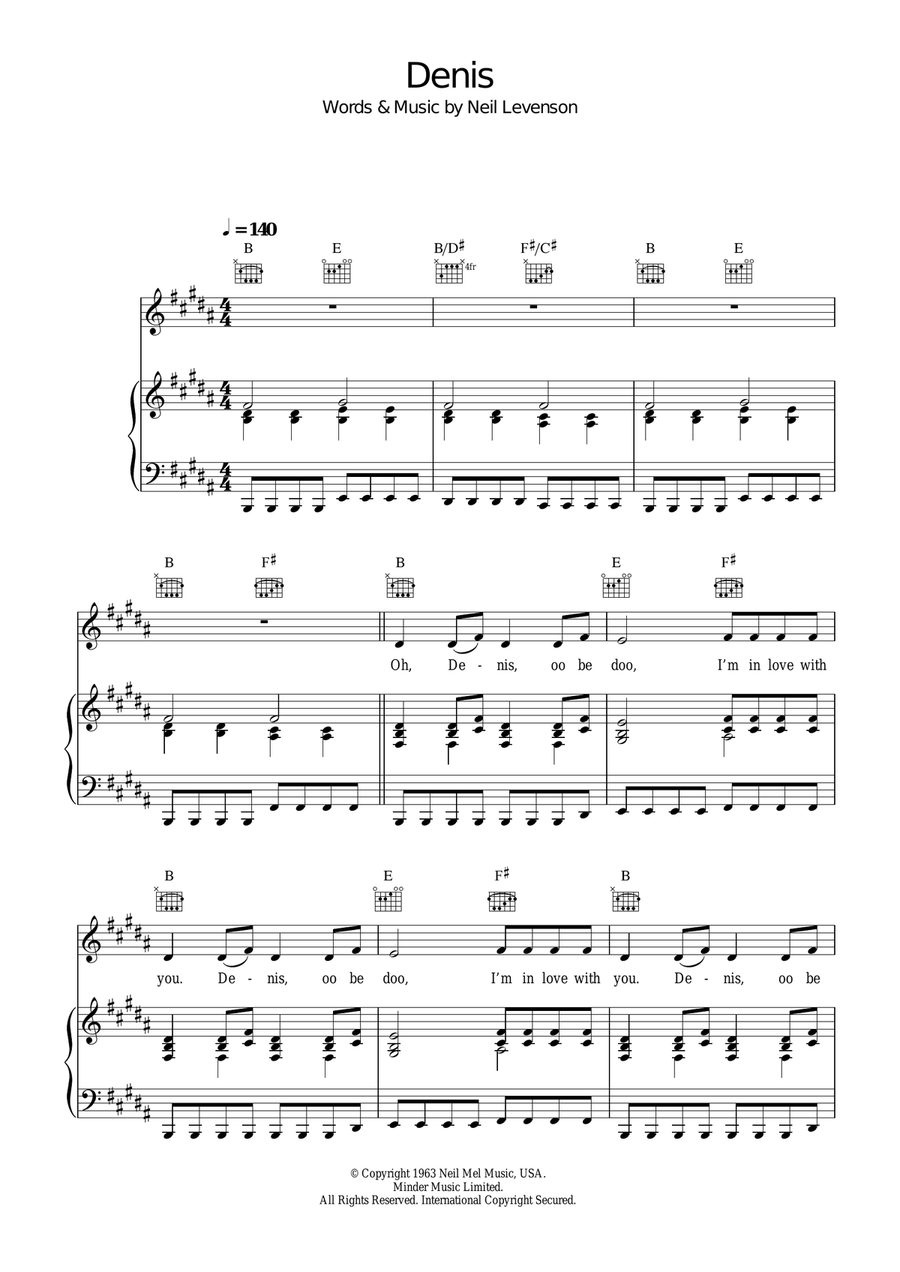 Denis Piano, Vocal scores gallery preview page 1