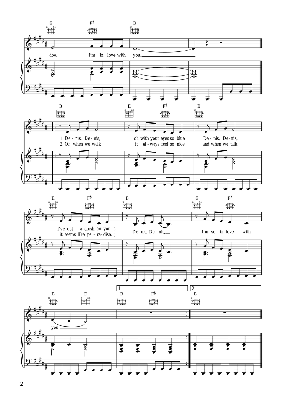 Denis Piano, Vocal scores gallery preview page 2