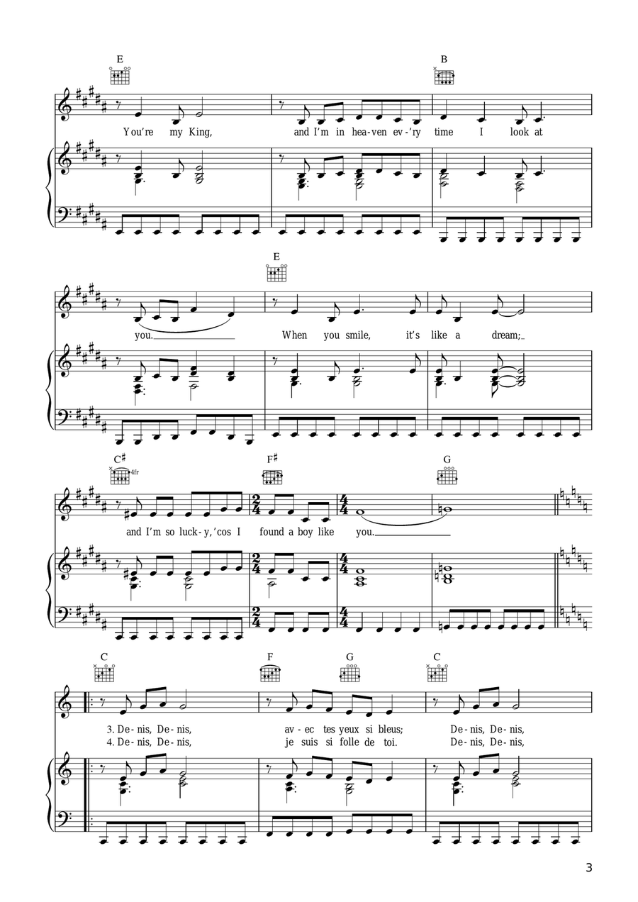 Denis Piano, Vocal scores gallery preview page 3