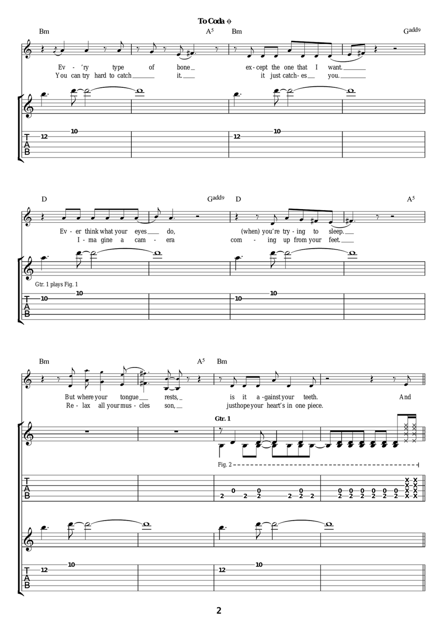 As Dust Dances As Dust Dances Guitar Tablature scores gallery preview page 2