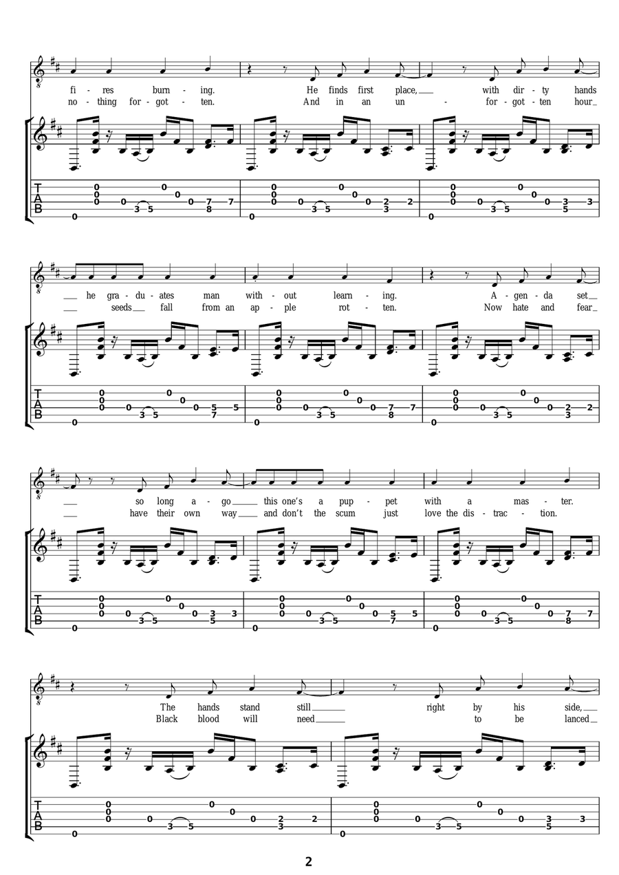 Devil Running Devil Running Guitar Tablature scores gallery preview page 2