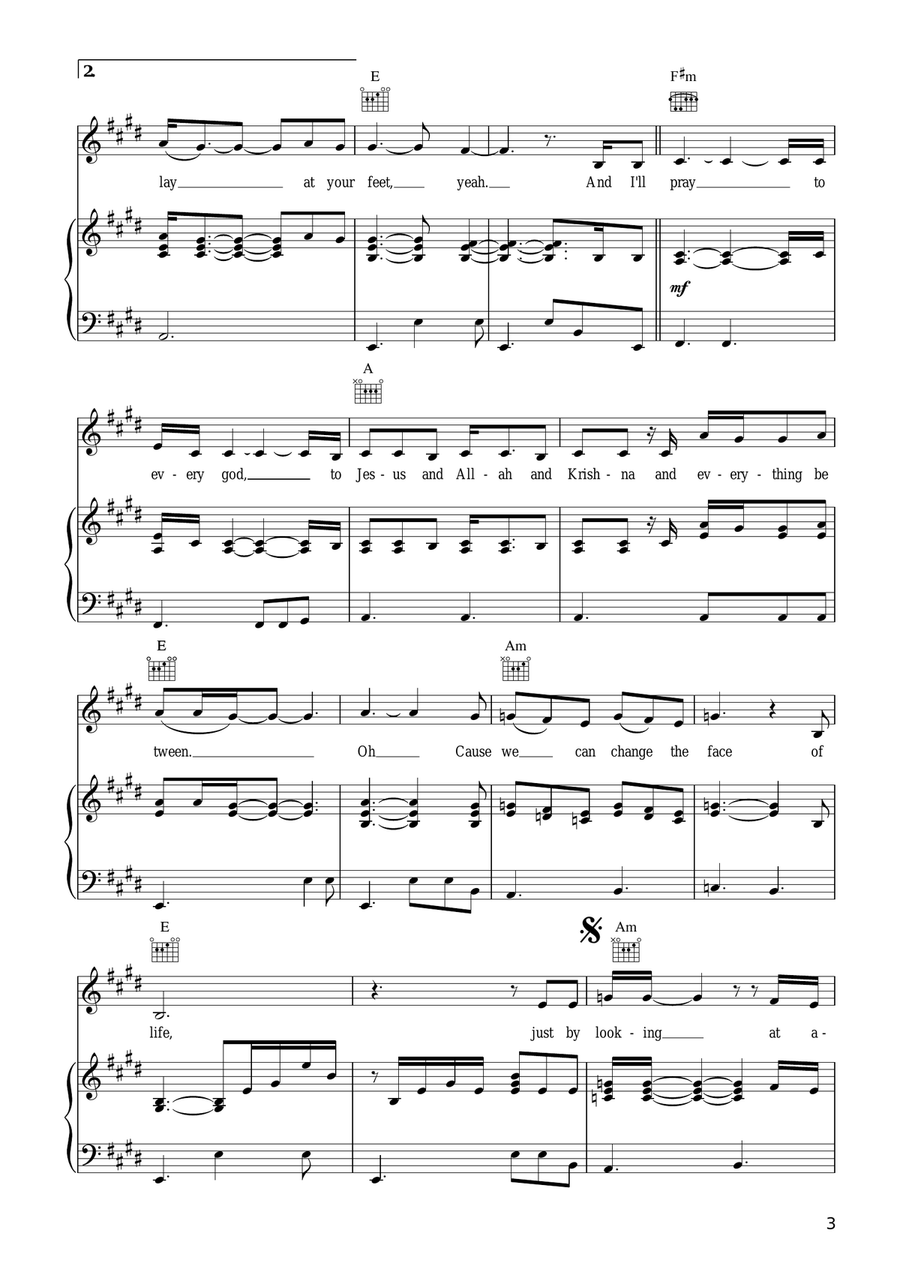 Burn Burn Piano, Vocal scores gallery preview page 3