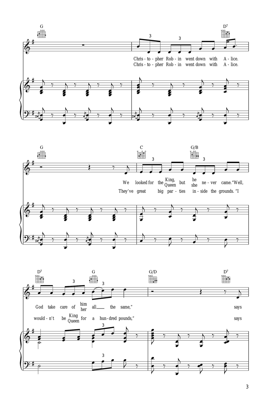 They're Changing Guard At Buckingham Palace Piano, Vocal scores gallery preview page 3