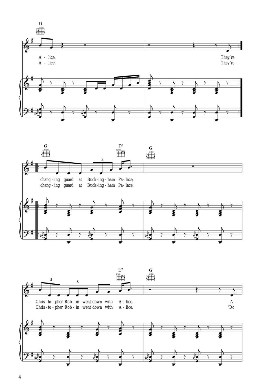 They're Changing Guard At Buckingham Palace Piano, Vocal scores gallery preview page 4