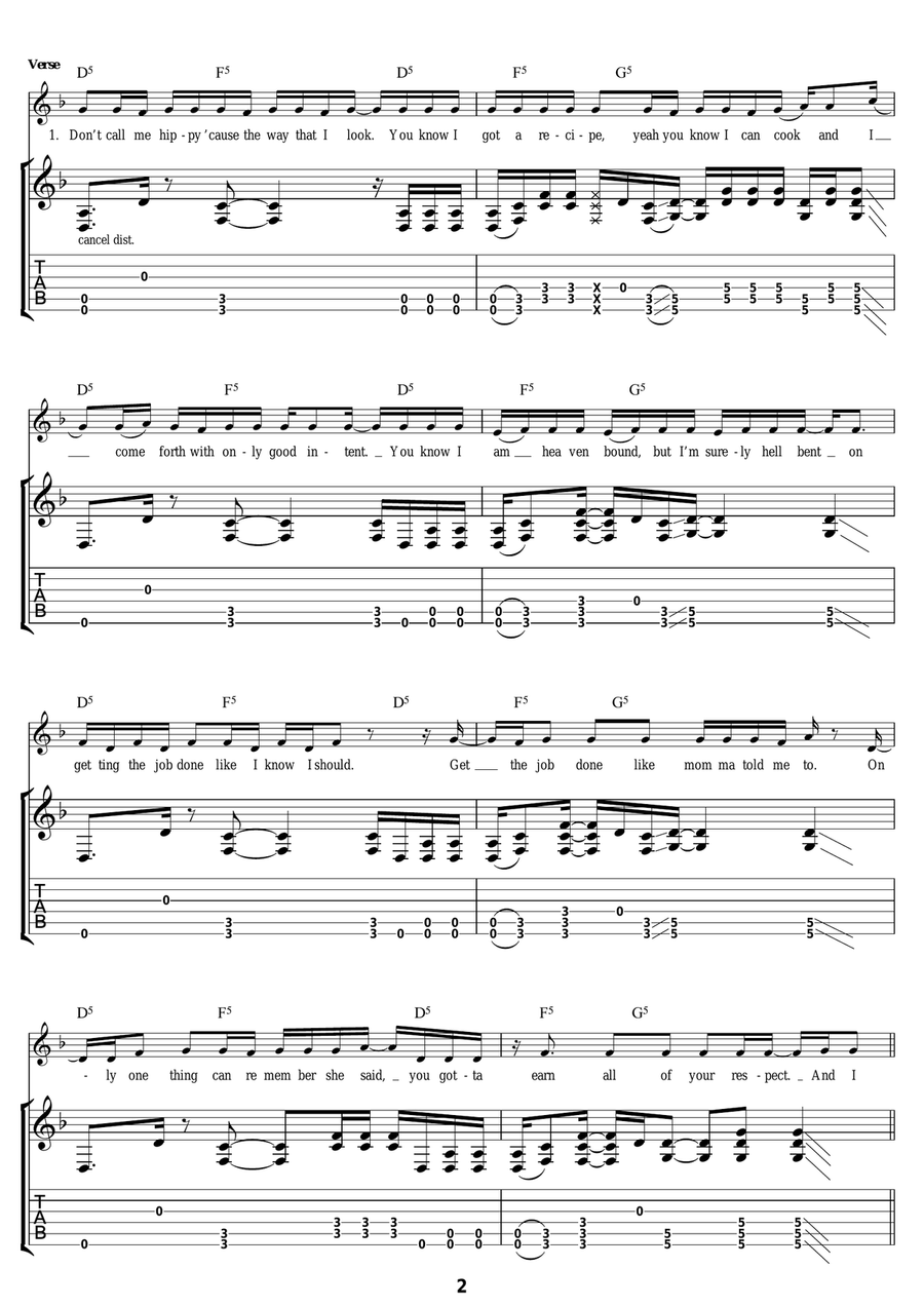 Treat Yo Mama Treat Yo Mama Electric Guitar scores gallery preview page 2