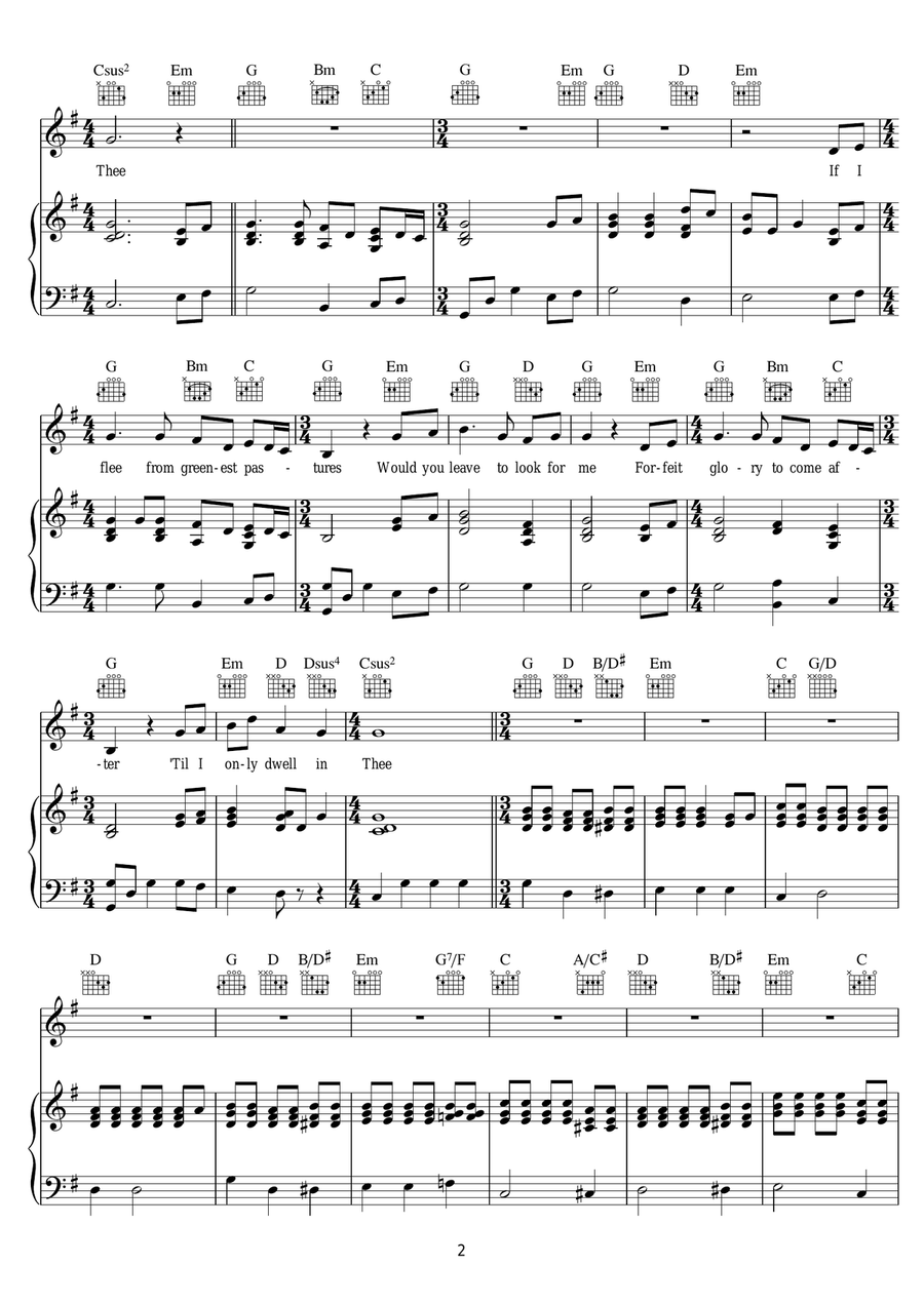 Hymn Piano, Vocal scores gallery preview page 2