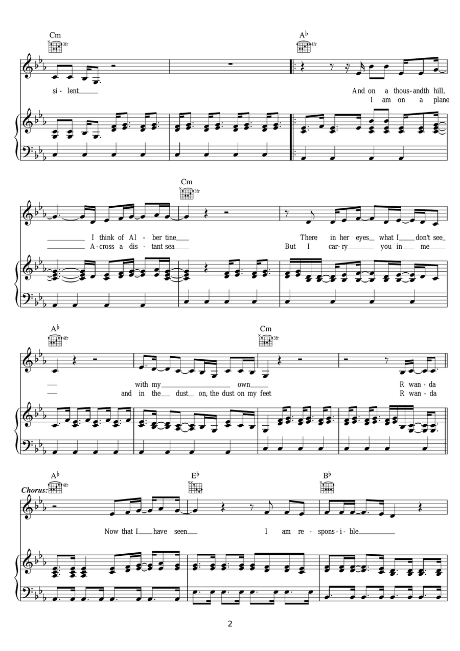 Albertine Piano, Vocal scores gallery preview page 2