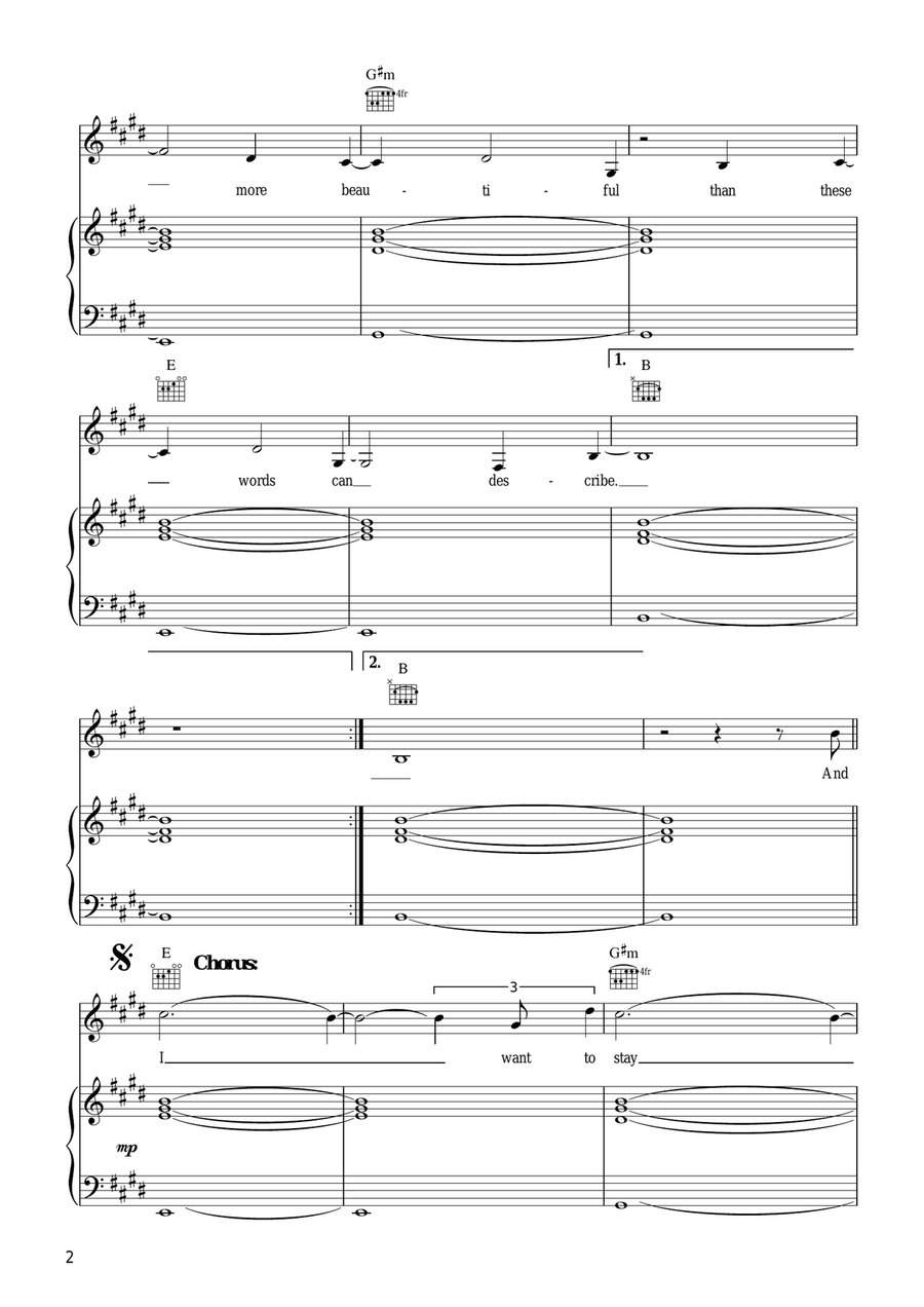 Angels In The Room Piano, Vocal scores gallery preview page 2