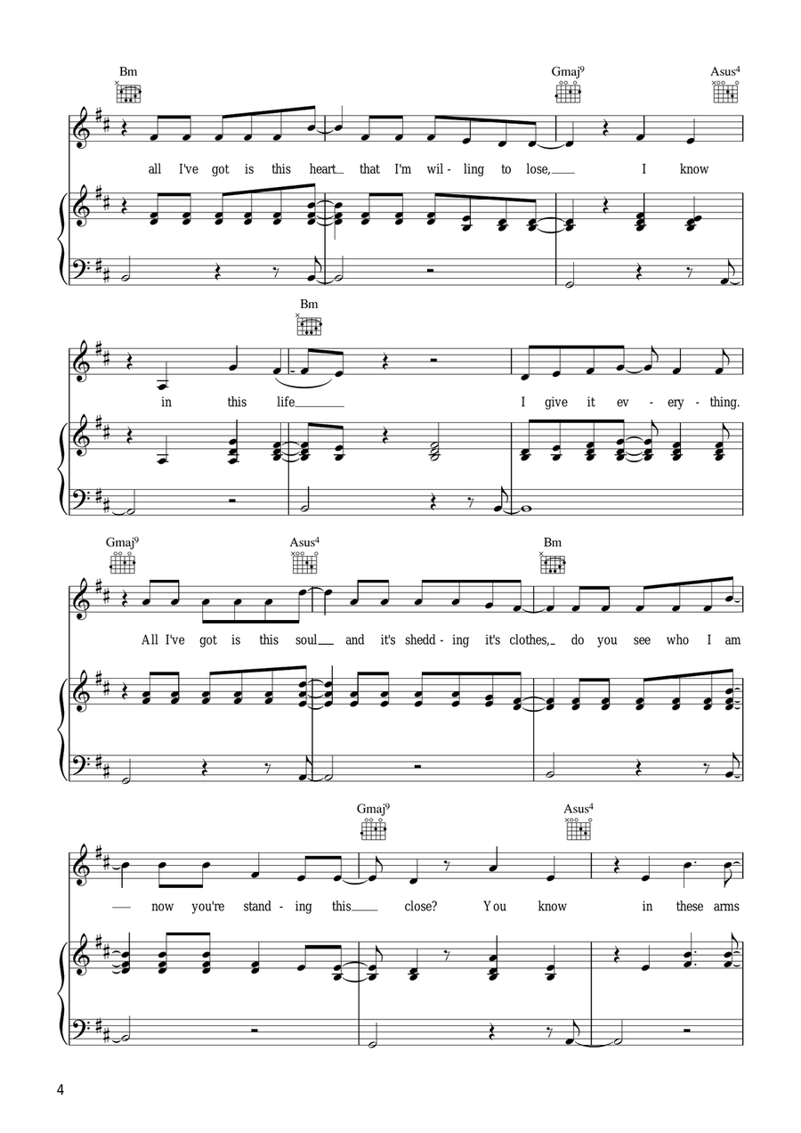 Possessionless Possessionless Piano, Vocal scores gallery preview page 4