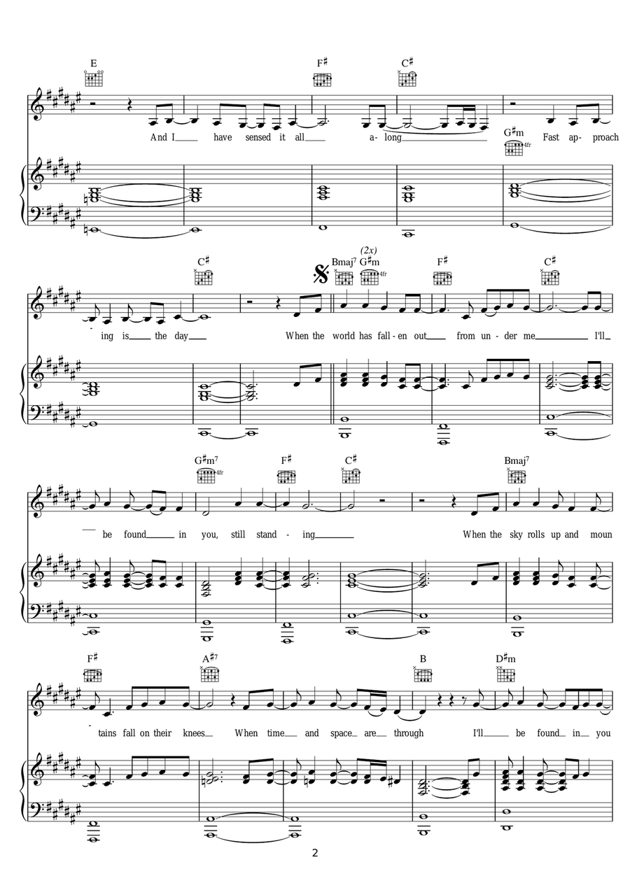 Shadowfeet Piano, Vocal scores gallery preview page 2