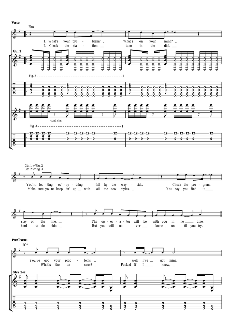 What's On Your Radio Electric Guitar scores gallery preview page 2