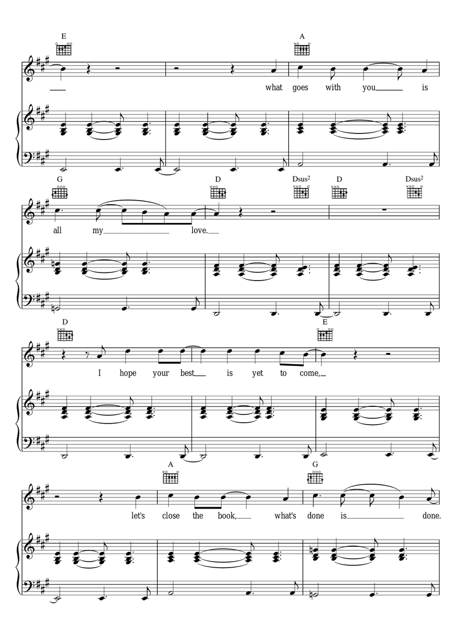 Yesterday's Gone Yesterday's Gone Piano, Vocal scores gallery preview page 3