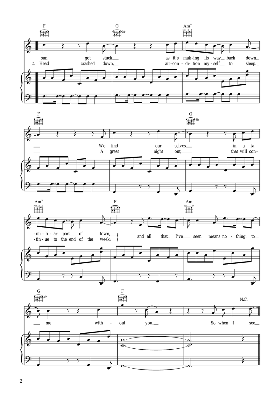 Half Light Half Light Piano, Vocal scores gallery preview page 2