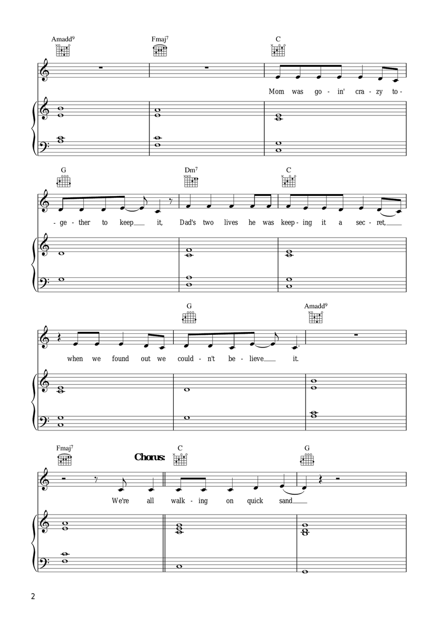 God Laughs God Laughs Piano, Vocal scores gallery preview page 2