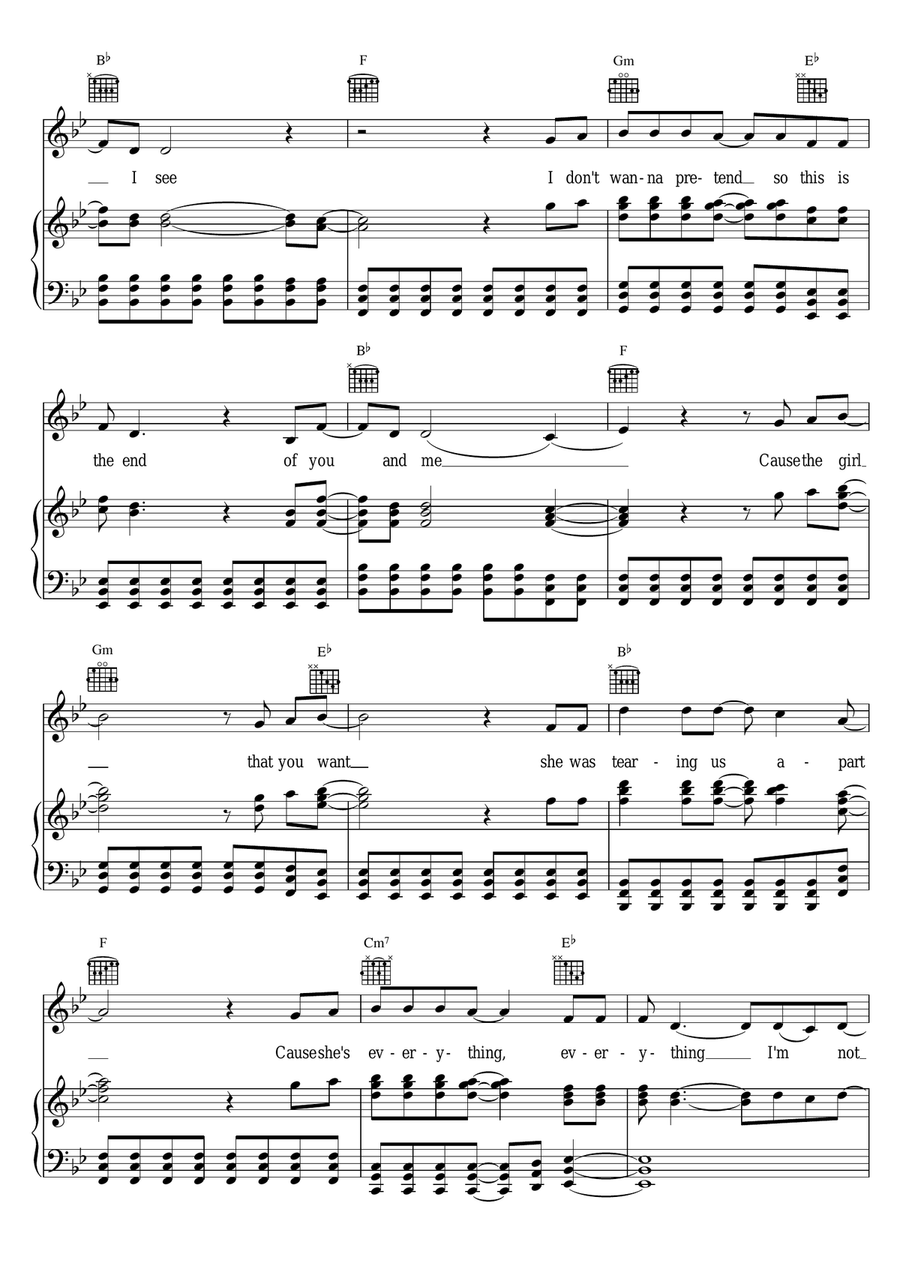 Everything I'm Not Piano, Vocal scores gallery preview page 3