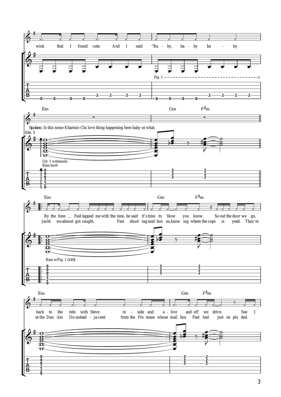 Scooby Snacks Scooby Snacks Guitar Tablature scores gallery preview page 3