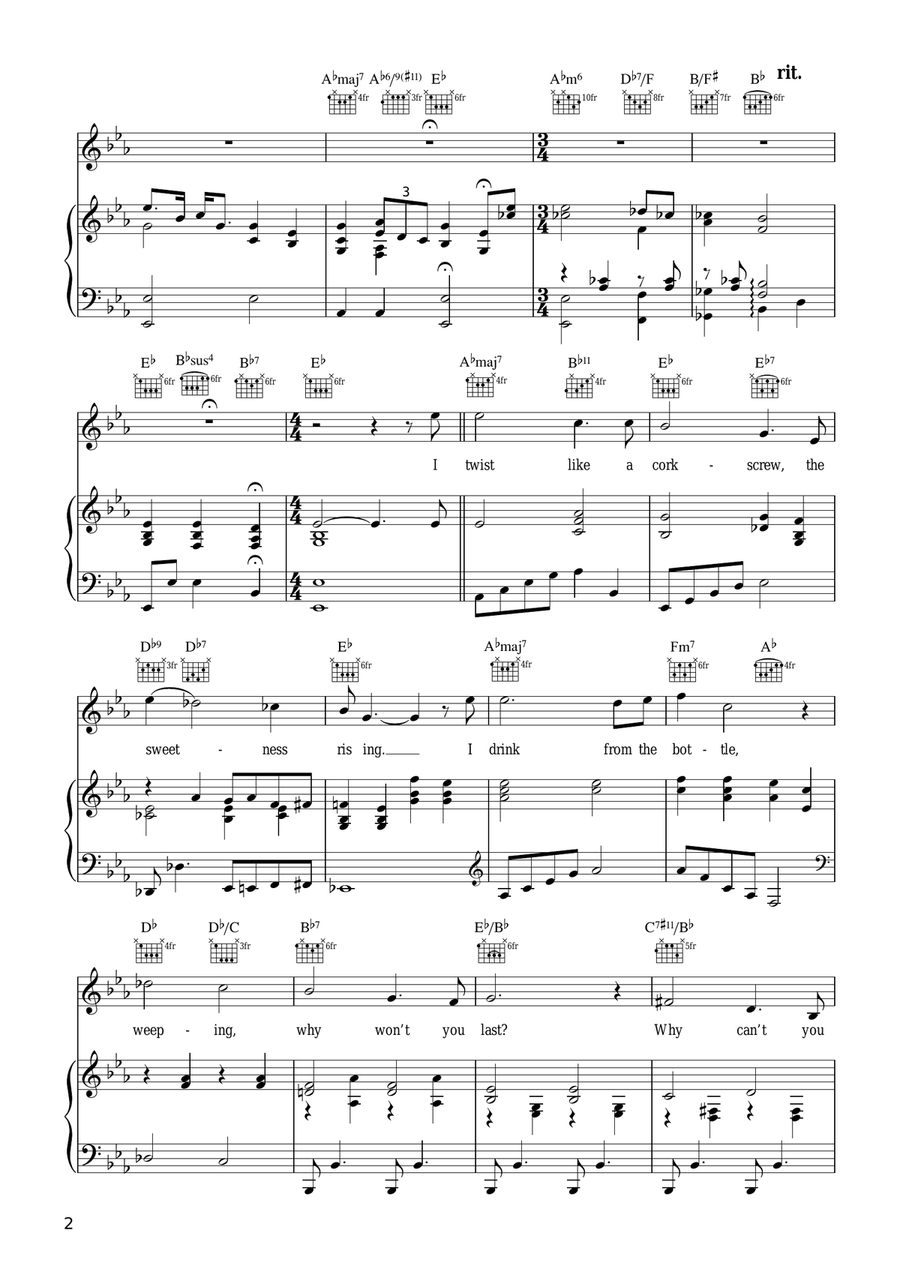 Foolish Love Foolish Love Piano, Vocal scores gallery preview page 2