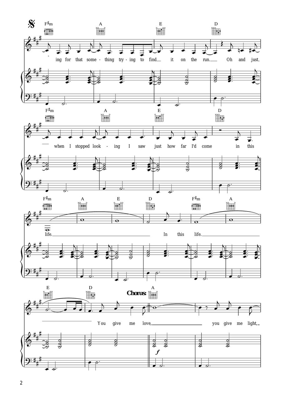In This Life In This Life Piano, Vocal scores gallery preview page 2