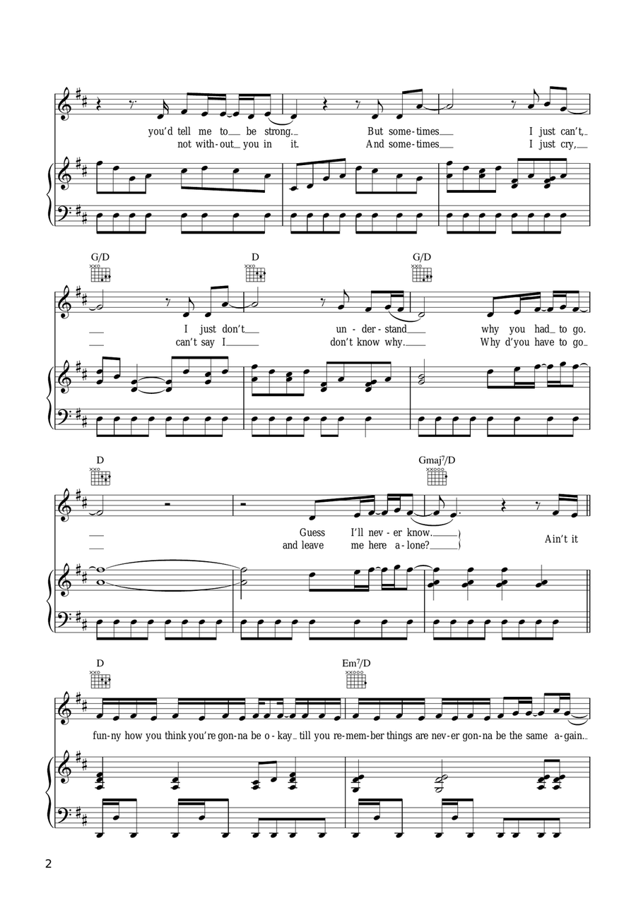 Change Change Piano, Vocal scores gallery preview page 2