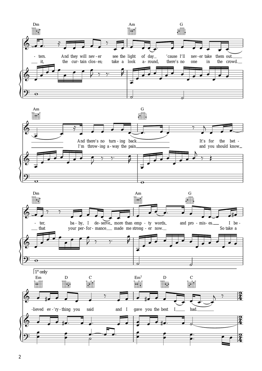 Take A Bow Take A Bow Piano, Vocal scores gallery preview page 2