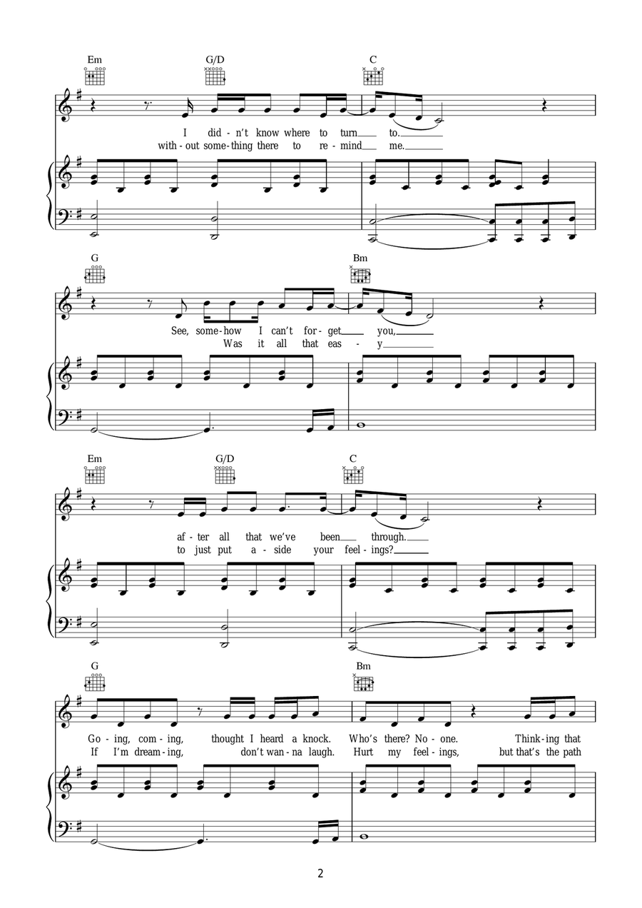 Better In Time Better In Time Piano, Vocal scores gallery preview page 2