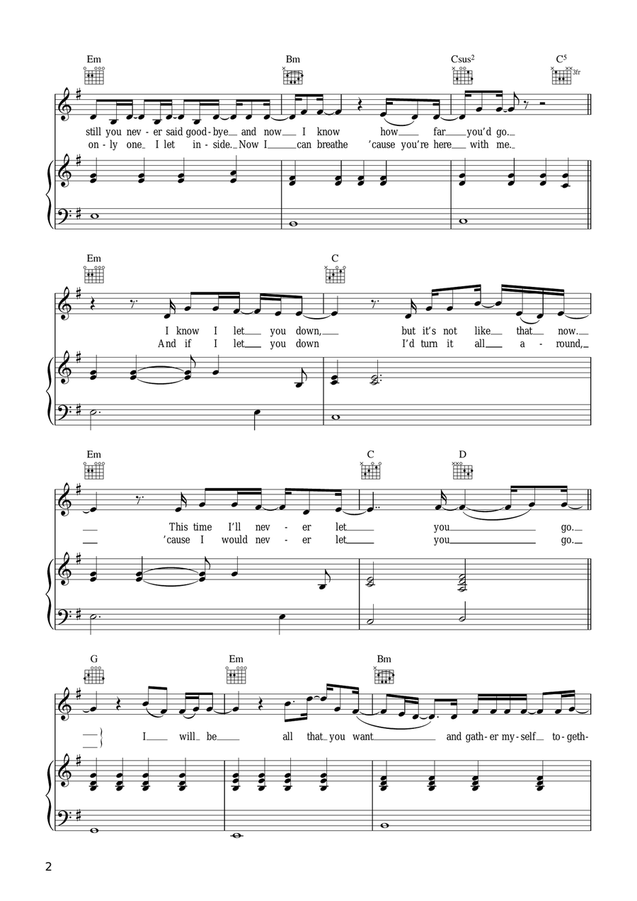 I Will Be I Will Be Piano, Vocal scores gallery preview page 2