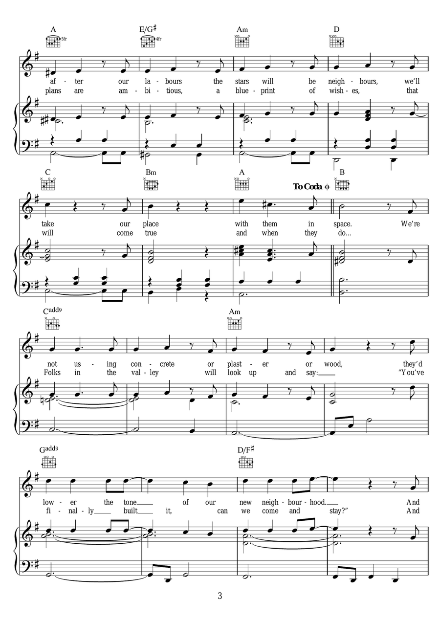 Andromeda Heights Andromeda Heights Piano, Vocal scores gallery preview page 3