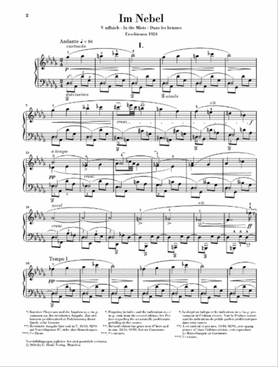 In the Mists [Im Nebel] Piano Solo scores gallery preview page 2