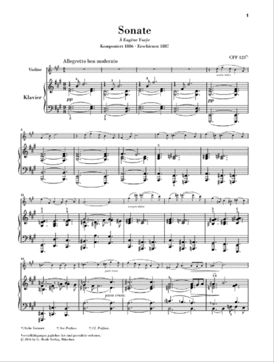 Violin Sonata in A Major Violin Sonata in A Major Violin Solo scores gallery preview page 2