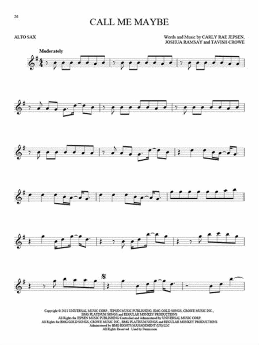 101 Hit Songs 101 Hit Songs Alto Saxophone scores gallery preview page 3