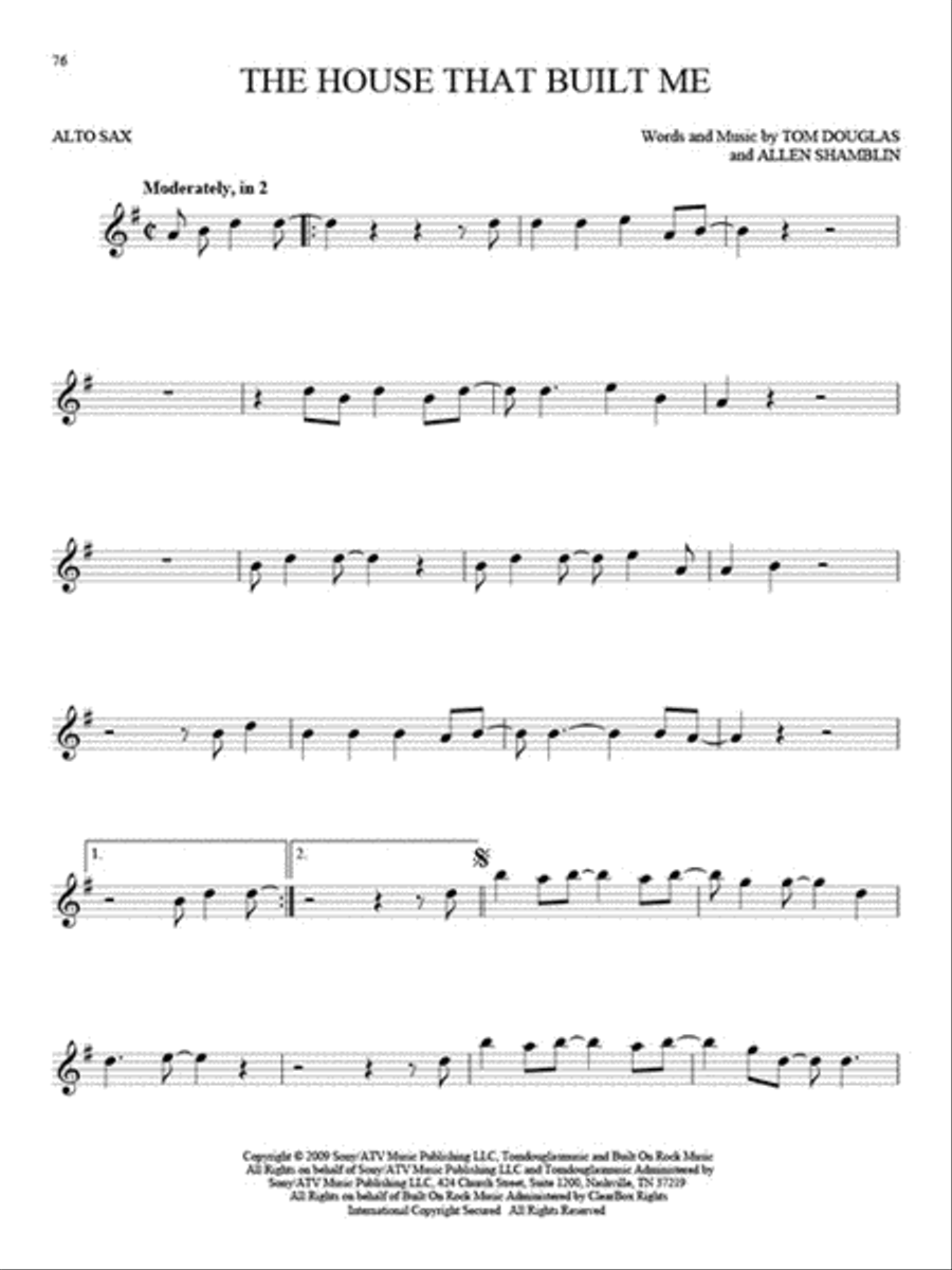 101 Hit Songs 101 Hit Songs Alto Saxophone scores gallery preview page 4