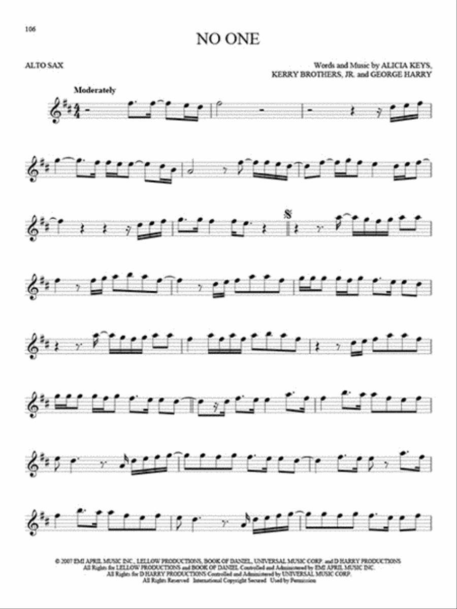 101 Hit Songs 101 Hit Songs Alto Saxophone scores gallery preview page 5