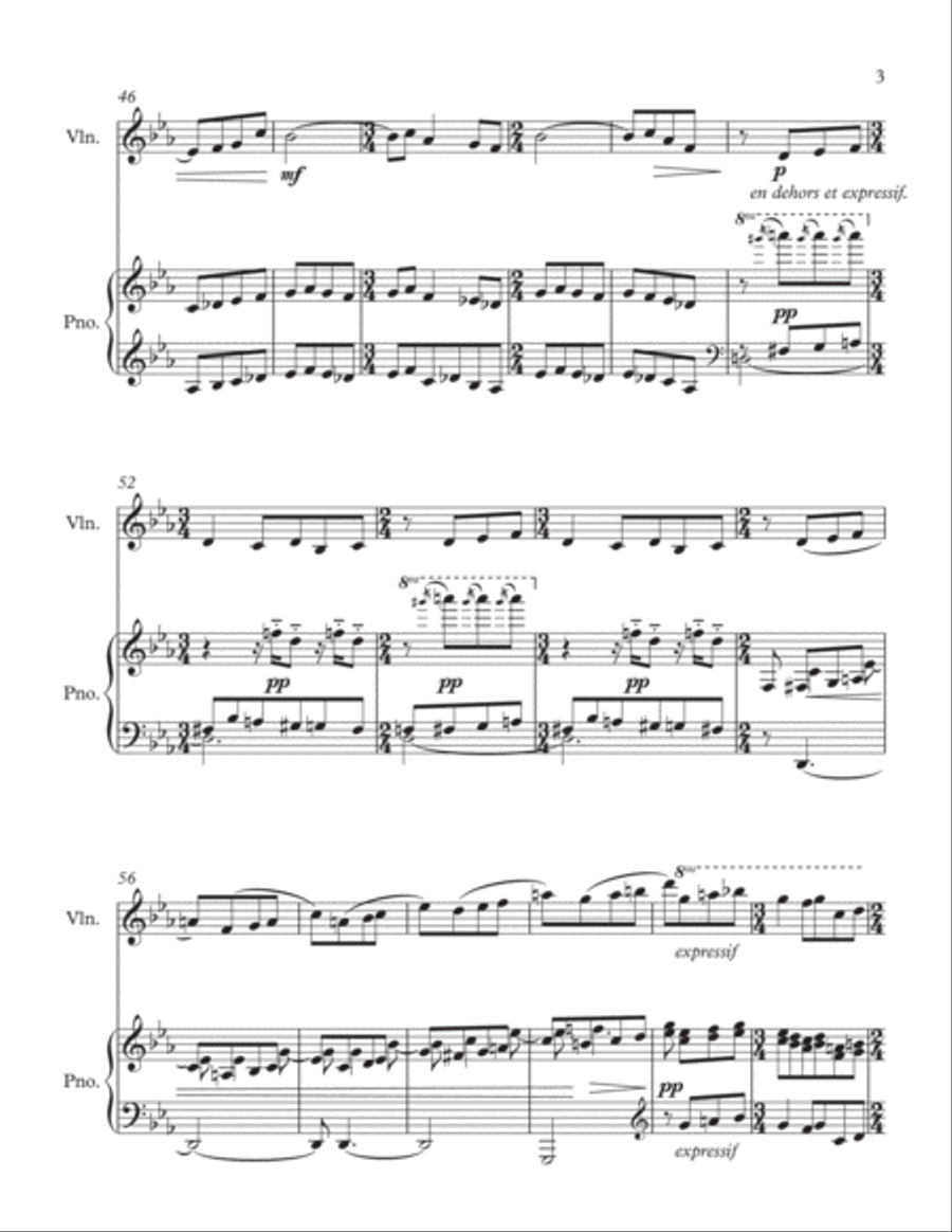 Ma mère l'oye for violin Violin Solo scores gallery preview page 5