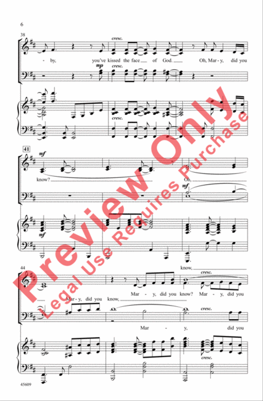 Mary, Did You Know? Mary, Did You Know? 4-Part scores gallery preview page 6