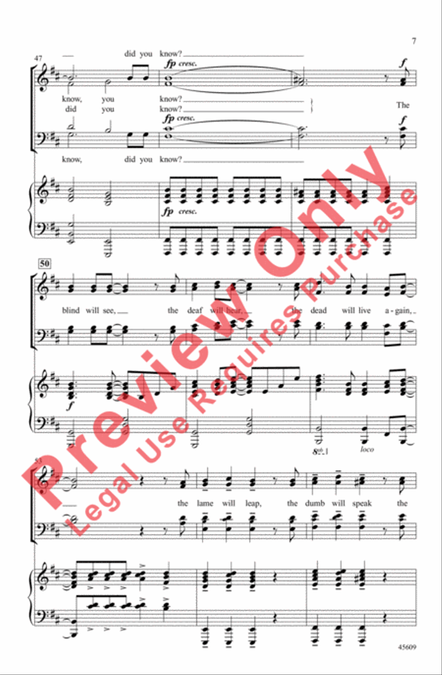 Mary, Did You Know? Mary, Did You Know? 4-Part scores gallery preview page 7