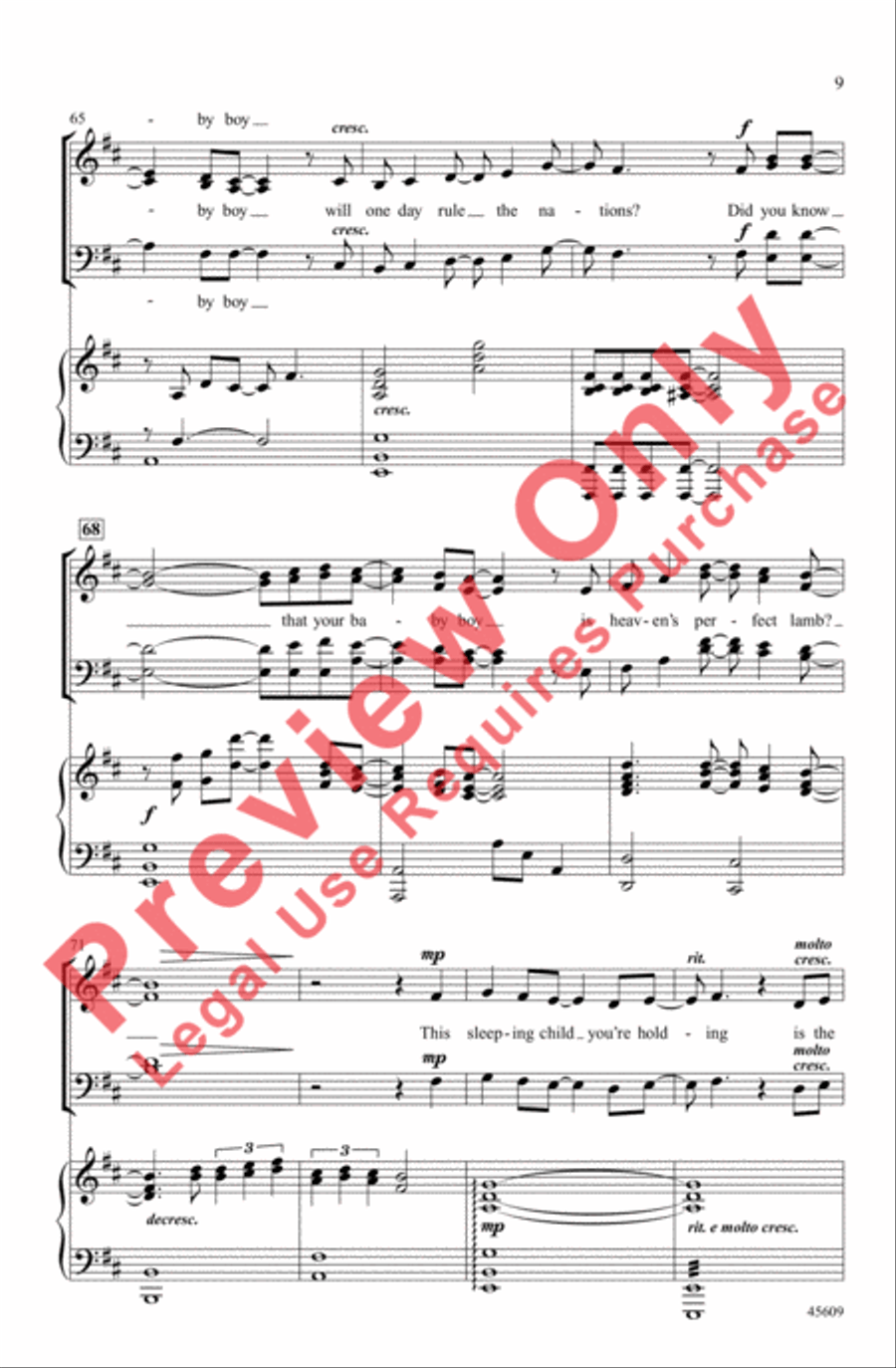 Mary, Did You Know? Mary, Did You Know? 4-Part scores gallery preview page 9